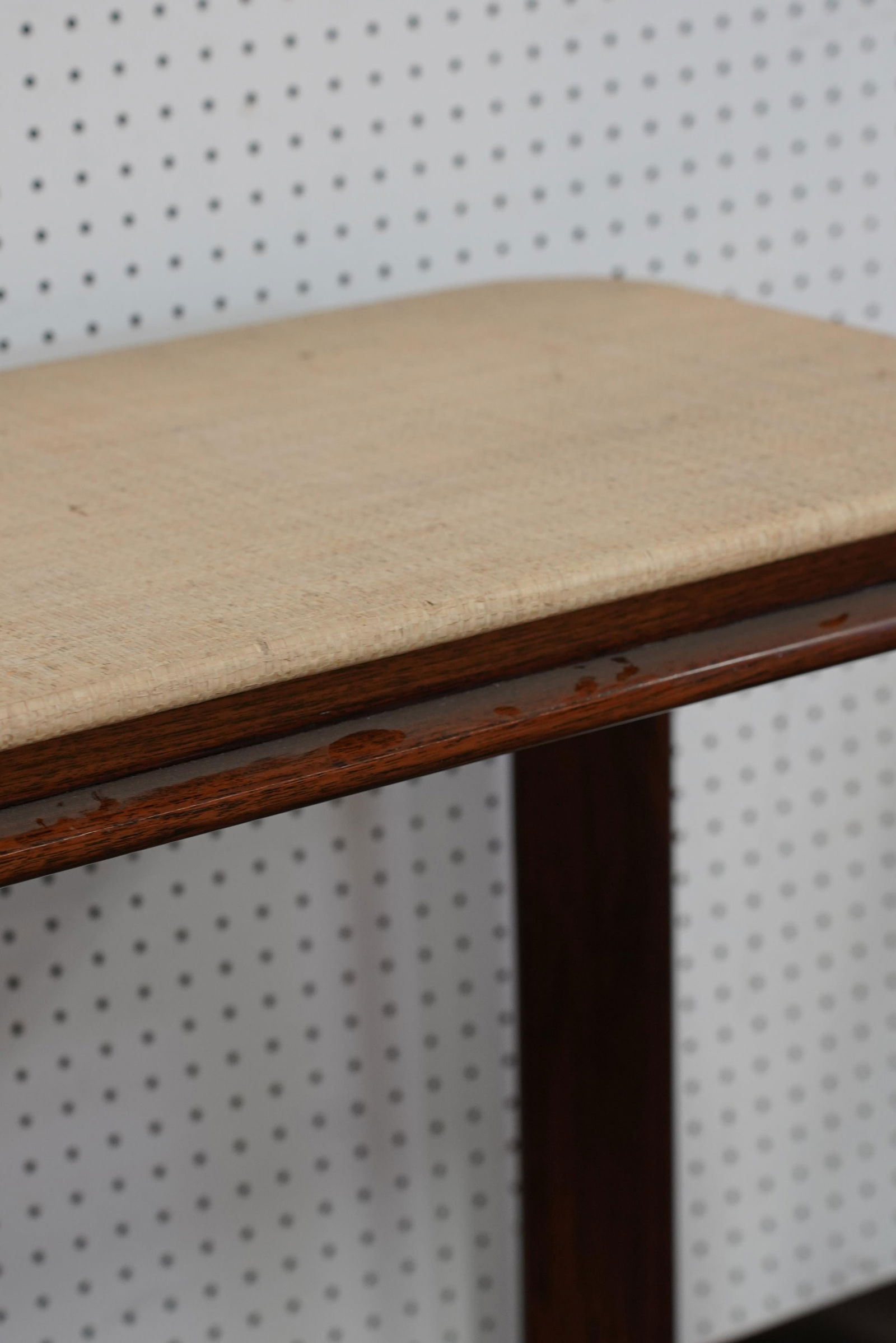 1970s Vintage Rattan Stained Wood Console Table - 9