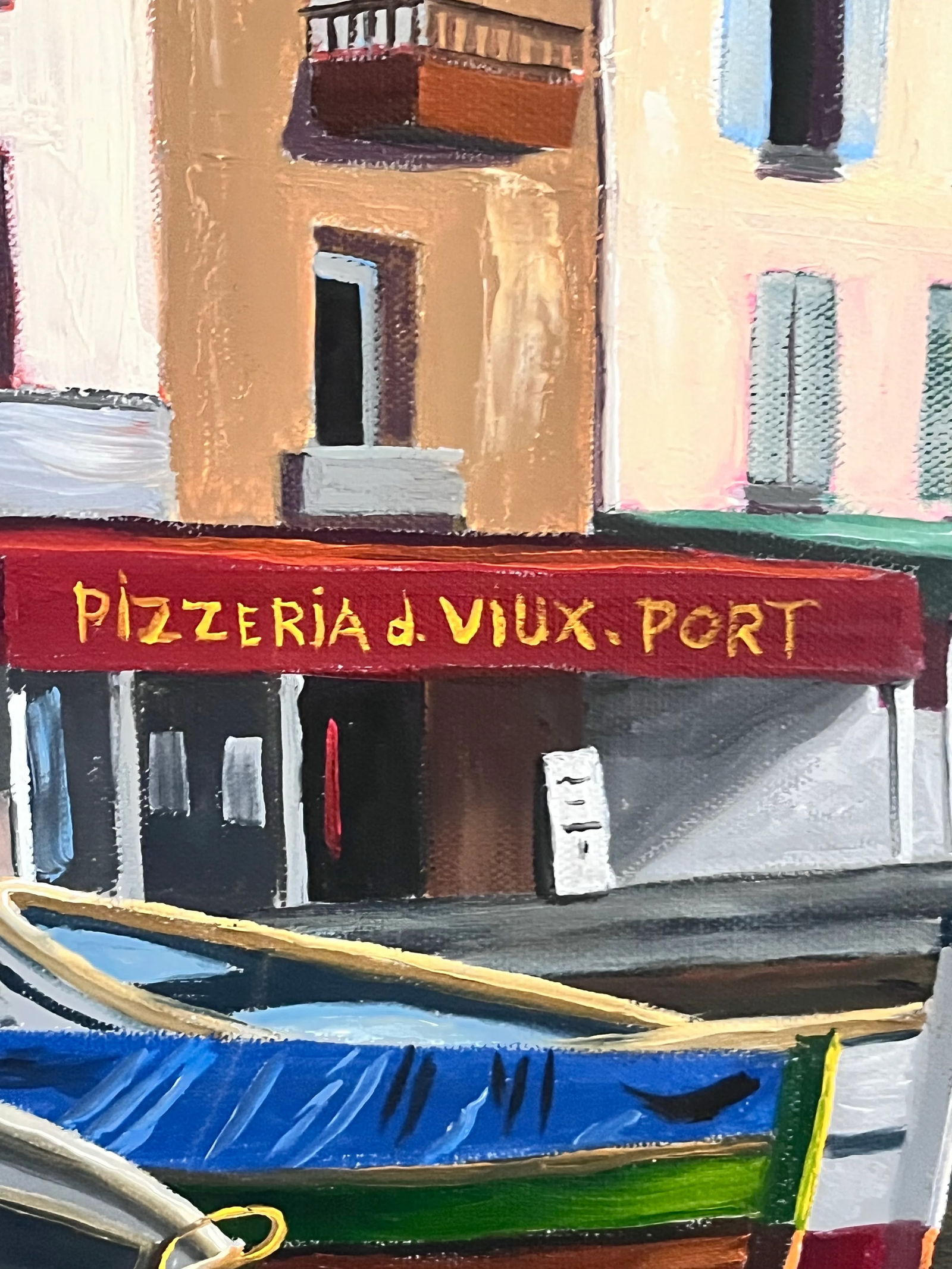 1980s Oil on Canvas by Richard T. Reminger . "St. Tropez " Signed and Framed. - 11