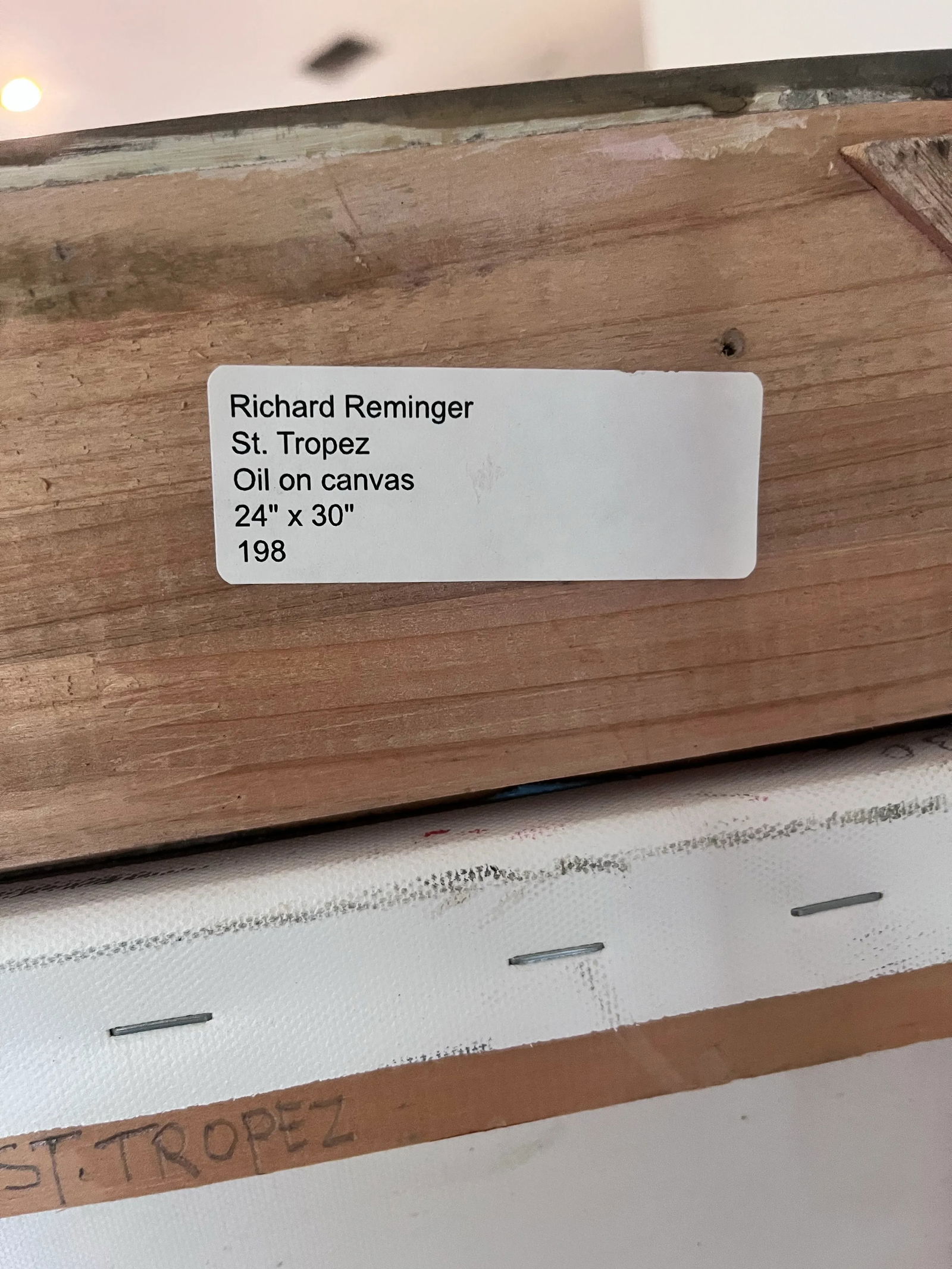 1980s Oil on Canvas by Richard T. Reminger . "St. Tropez " Signed and Framed. - 12