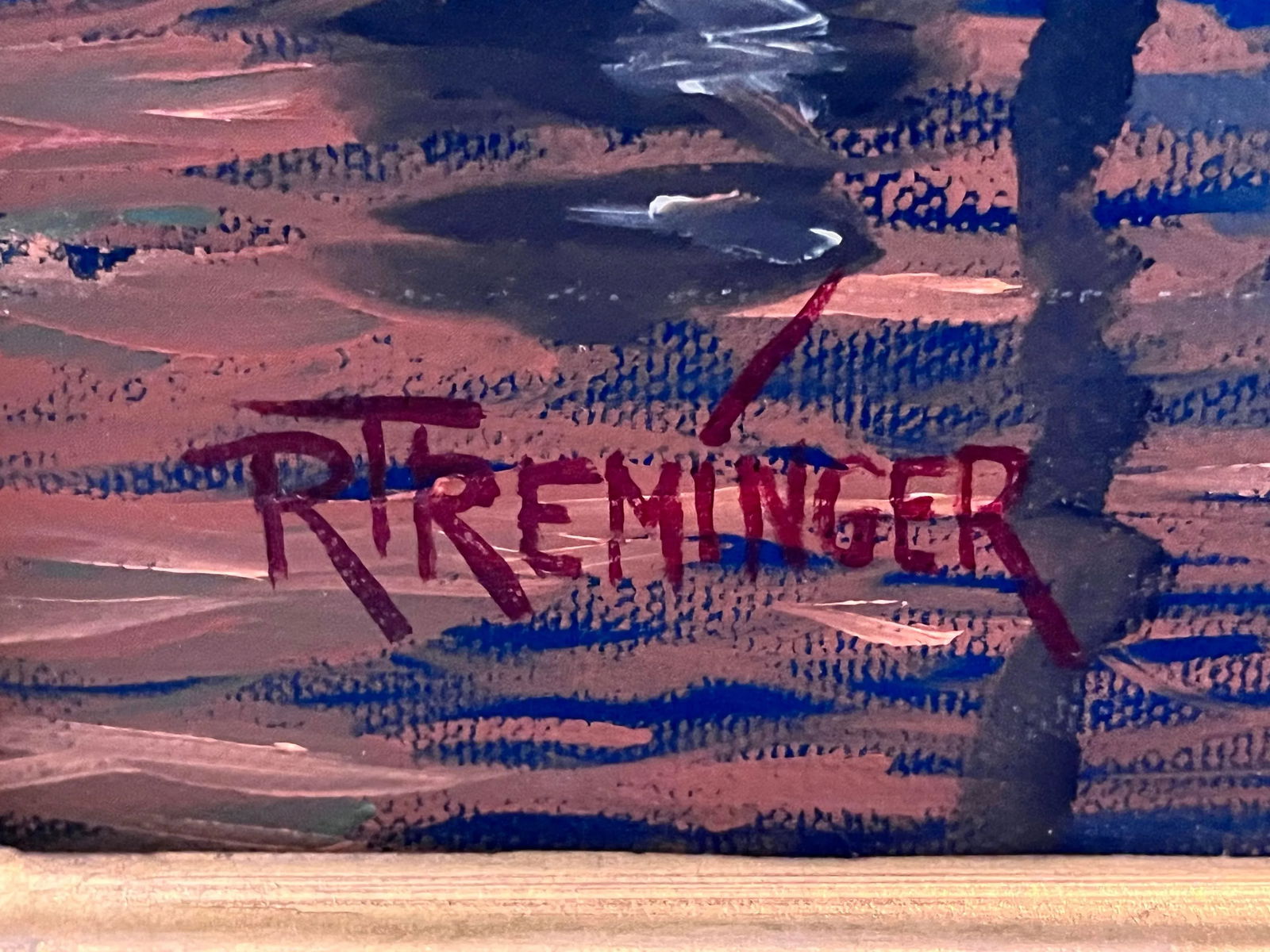 1980s Oil on Canvas by Richard T. Reminger . "St. Tropez " Signed and Framed. - 5