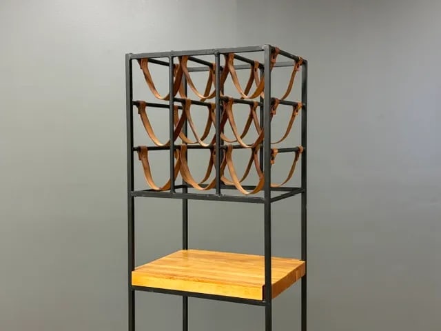 1960s Arthur Umanoff 30 Bottle Wine Rack - 2