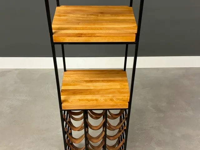 1960s Arthur Umanoff 30 Bottle Wine Rack - 4
