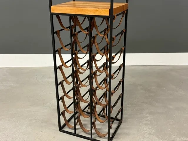 1960s Arthur Umanoff 30 Bottle Wine Rack - 5