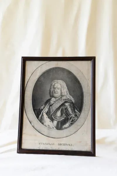 18th Century Gravure of Stanislas i Framed Portarait - 3