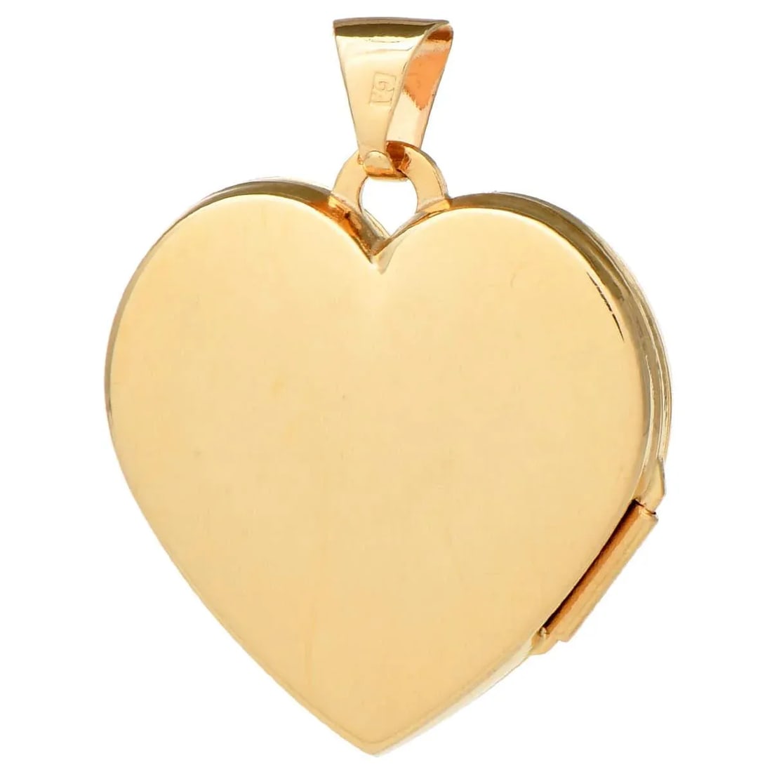 14KY Embossed Floral Heart Locket Pendant - 5