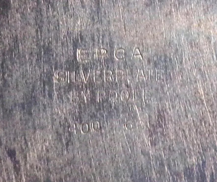 Mid 20th Century Four-Footed Silver Plated Oval Tray with Handles by Poole - 12