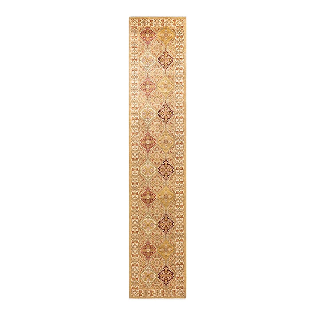 Mogul Hand-Knotted Runner Rug - Ivory, 2' 7" x 13' 3": With understated palettes and allover designs, the rugs in the Mogul Collection will bring timeless sophistication to any room. Influenced by a spectrum of Turkish, Indian, and Persian designs, the