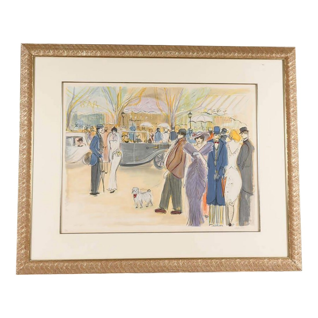 Late 20th Century Framed Signed Isaac Maimon "Paris Cityscape" Limited-Edition on Paper: Elevate your art collection with this framed and signed limited edition print by Isaac Maimon, number 34 of 275. Known for his vibrant depictions of Parisian life, Maimon captures the charm and elegan