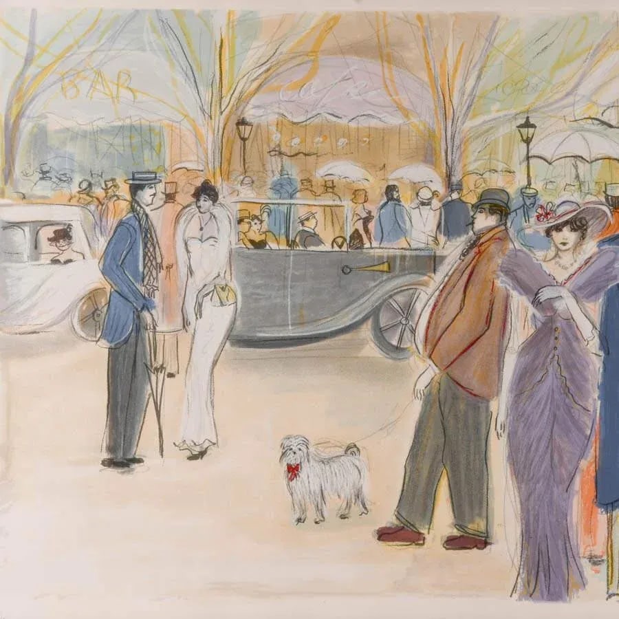 Late 20th Century Framed Signed Isaac Maimon "Paris Cityscape" Limited-Edition on Paper - 2