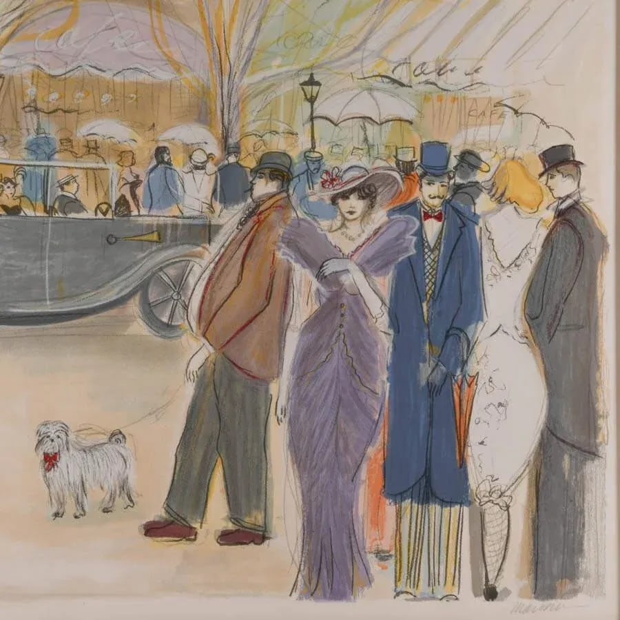 Late 20th Century Framed Signed Isaac Maimon "Paris Cityscape" Limited-Edition on Paper - 3