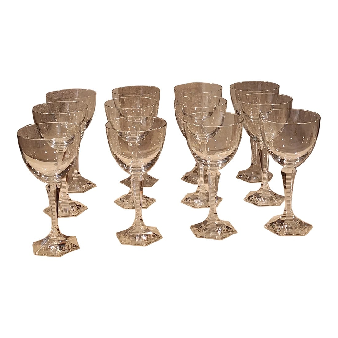 Twelve Baccarat Opera Wine Glasses: Beautiful set of twelve Baccarat Opera Claret Wine glasses. Condition: Alterations: Original Condition Unaltered Imperfections: Some Imperfections Condition Notes: Excellent condition Dimensions: Heig