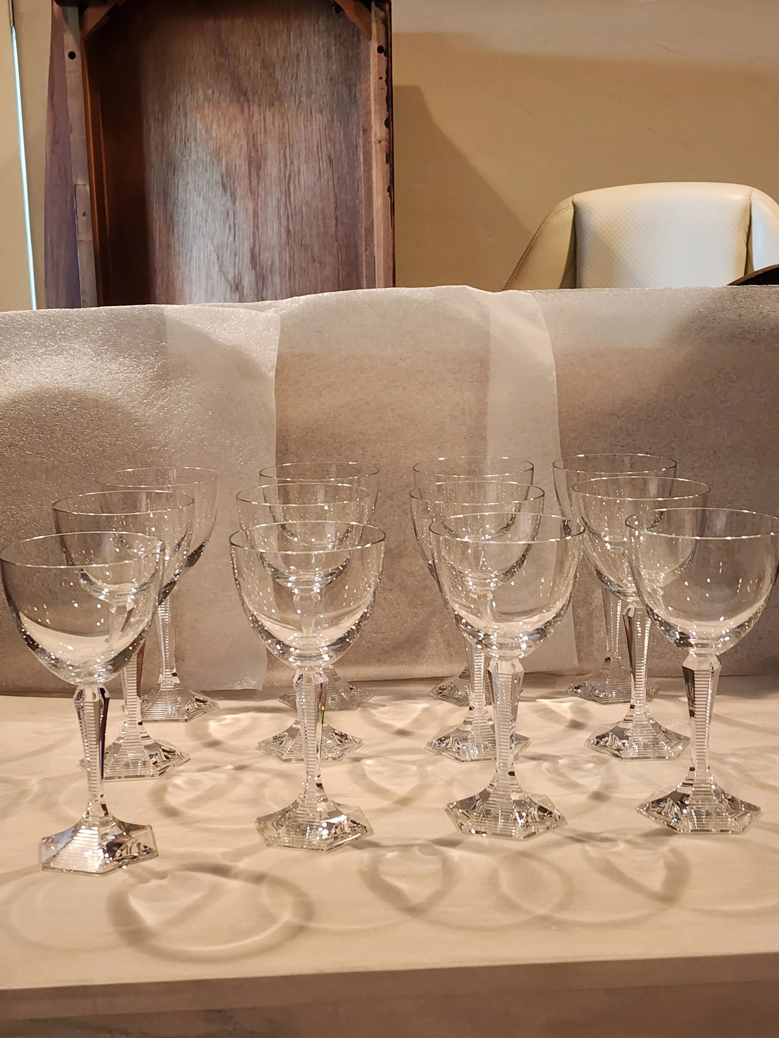 Twelve Baccarat Opera Wine Glasses - 2