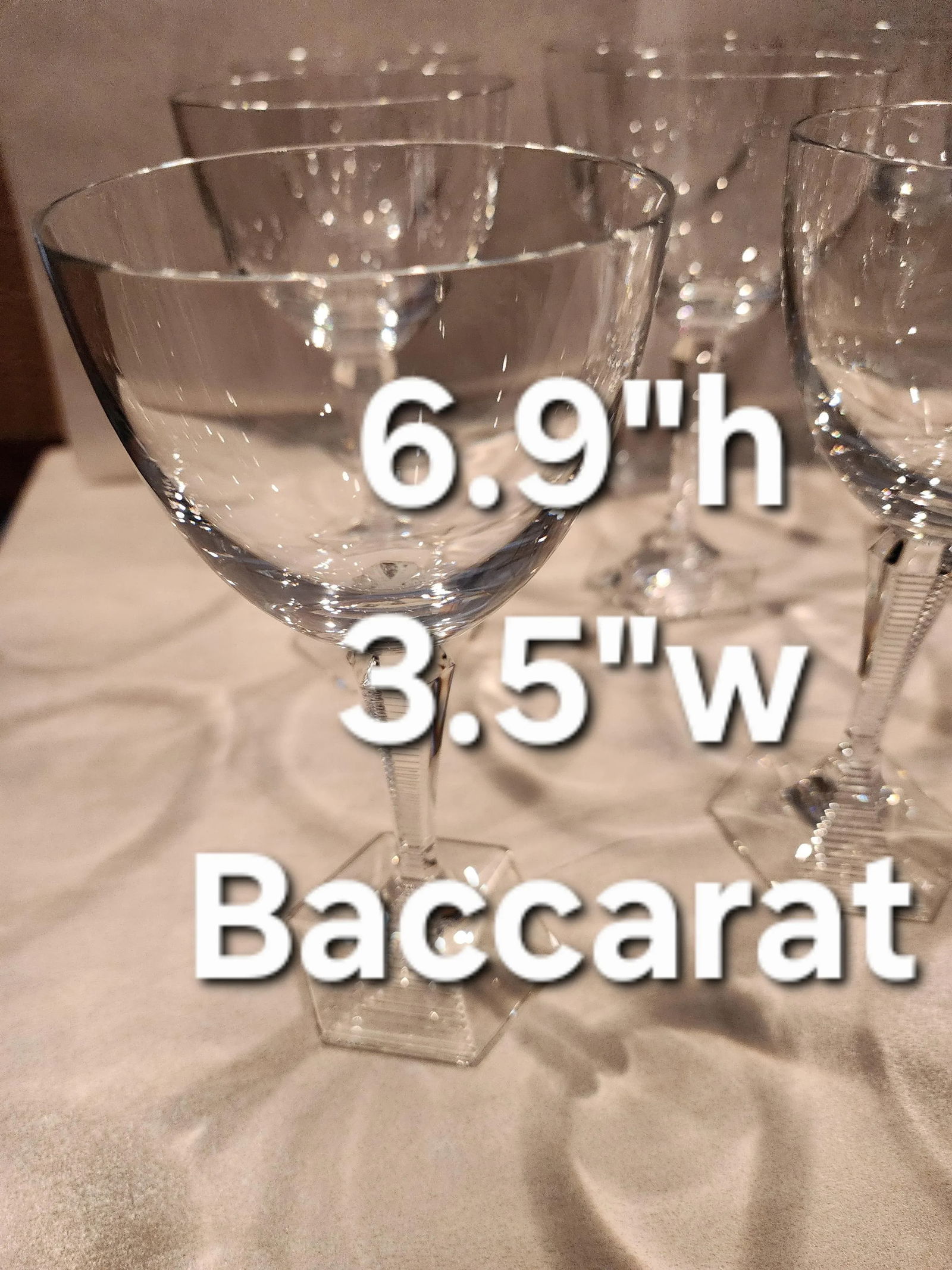 Twelve Baccarat Opera Wine Glasses - 4