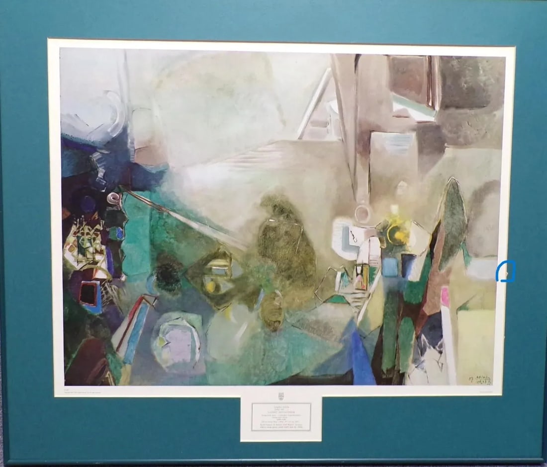 Print Entitled "Latent Antagonism" by Avigdor Arikha, Framed and Matted - 12