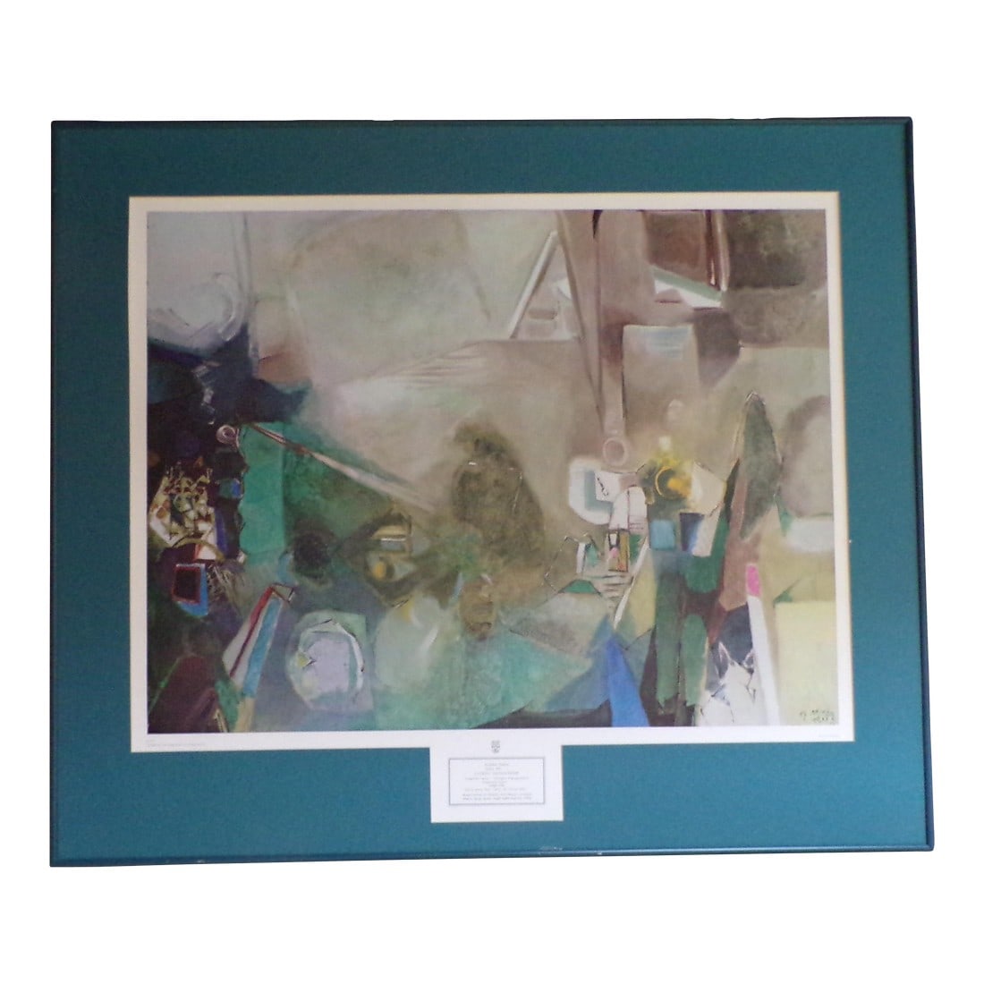 Print Entitled "Latent Antagonism" by Avigdor Arikha, Framed and Matted: Picture is in very good condition. Already equipped for hanging. Edge of matting has a small imperfection. Also, some damage has been done to the back. I ran my fingers around on the front and there