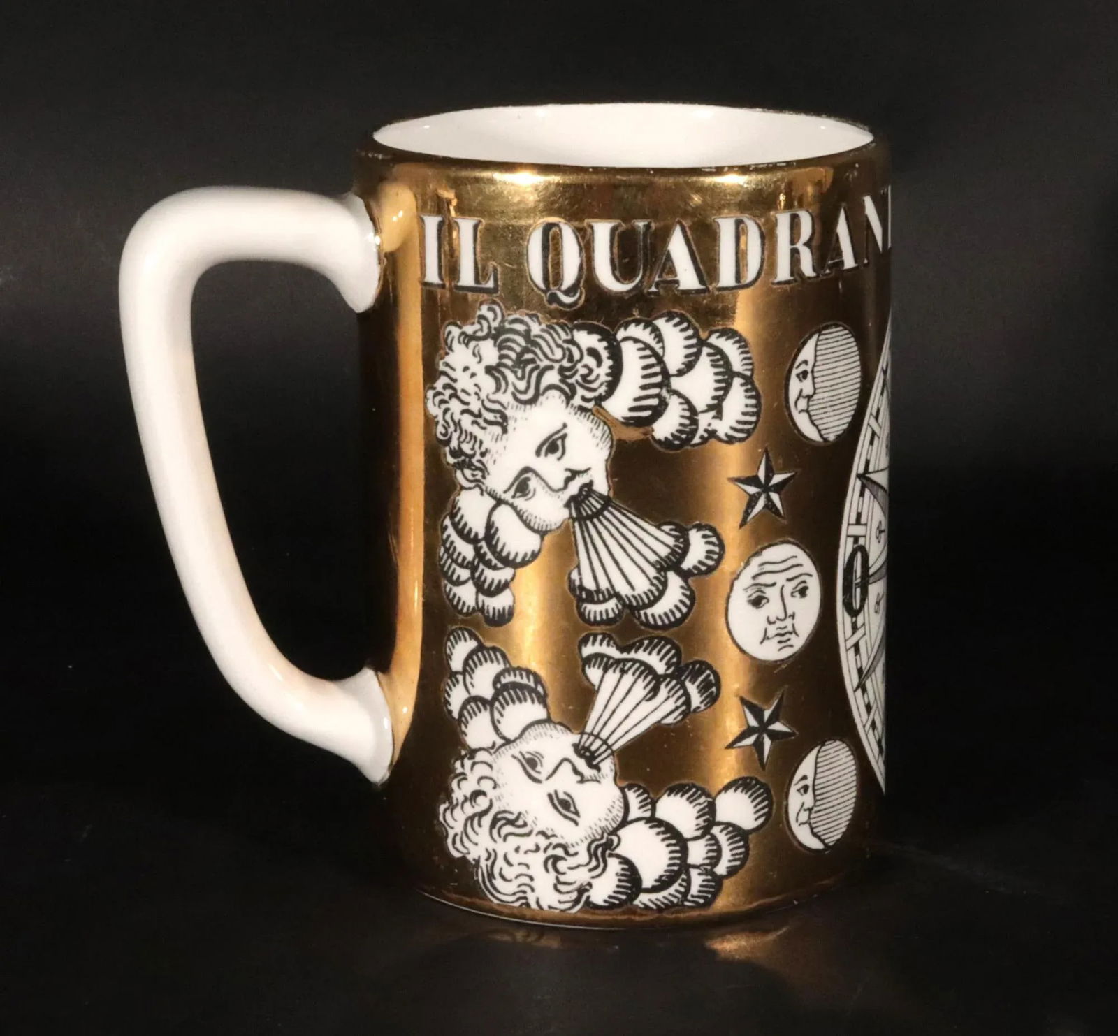 Piero Fornasetti "Il Quadrante" Ceramic Beer Stein - 2