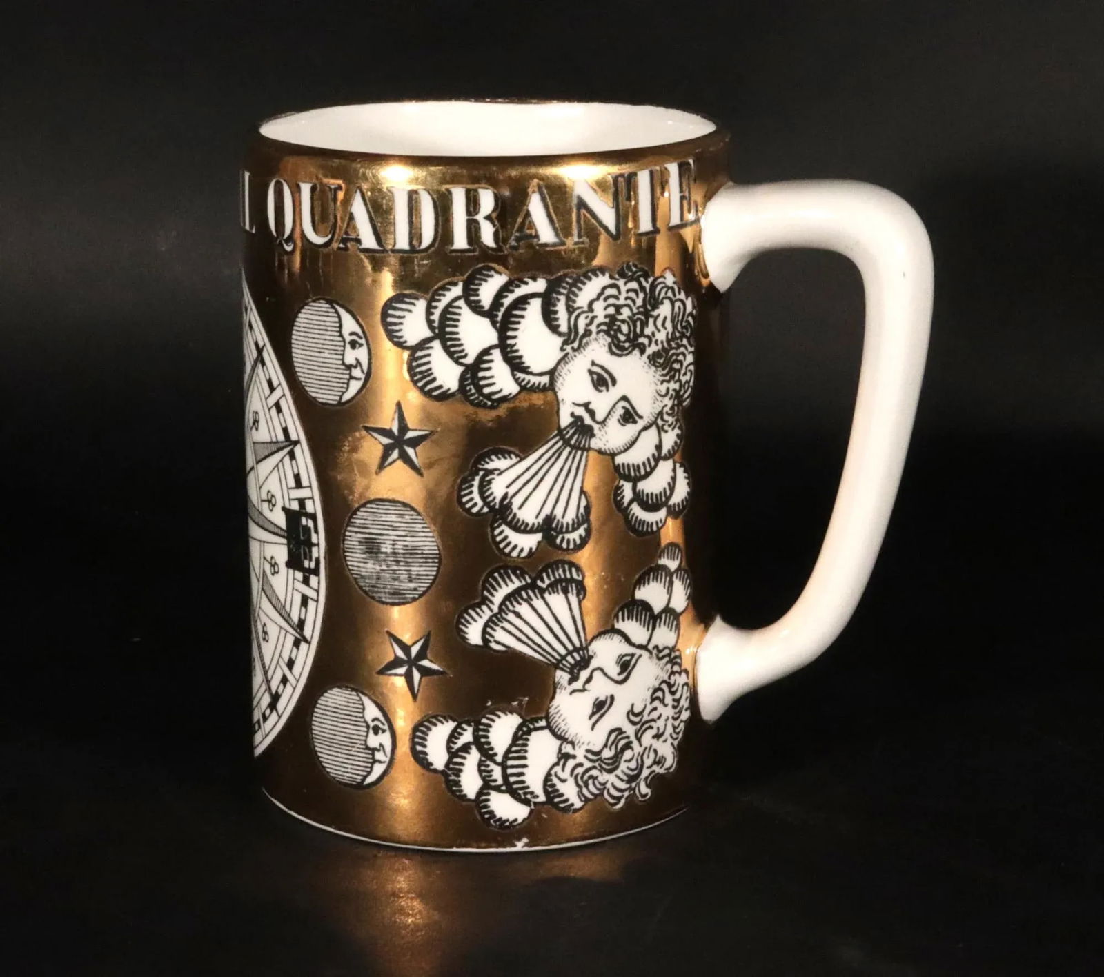 Piero Fornasetti "Il Quadrante" Ceramic Beer Stein - 3