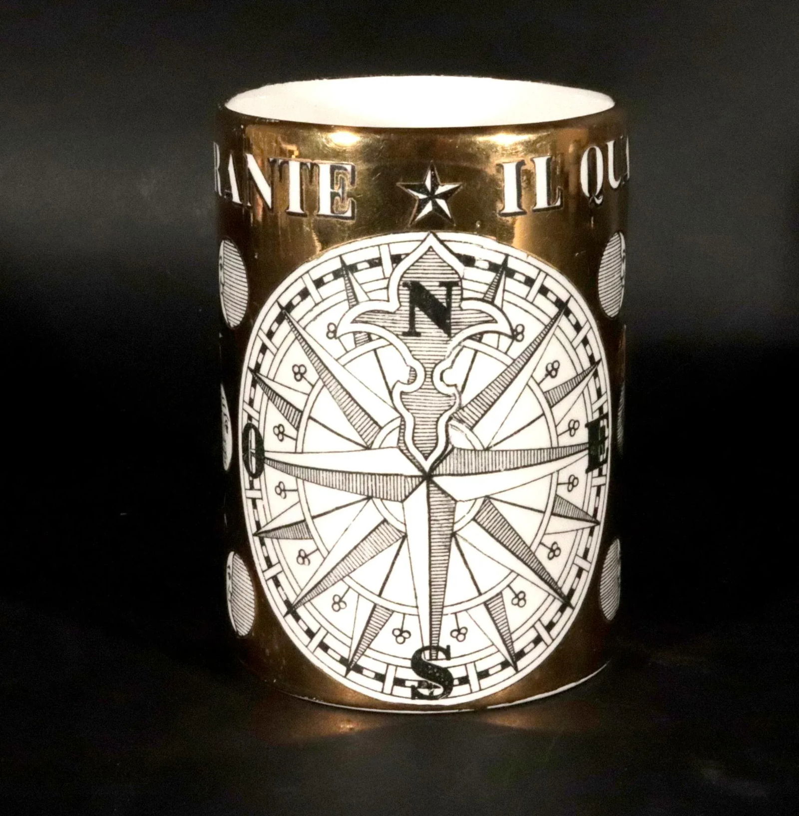 Piero Fornasetti "Il Quadrante" Ceramic Beer Stein - 4