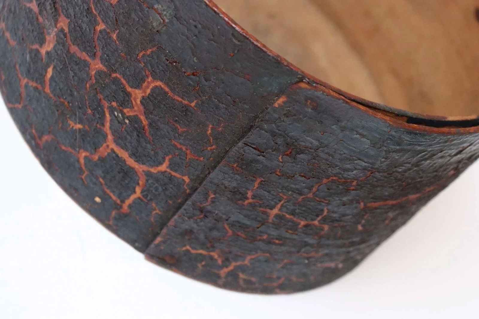 19th Century New England Bentwood Green Pantry Box With Crackled Texture - 13