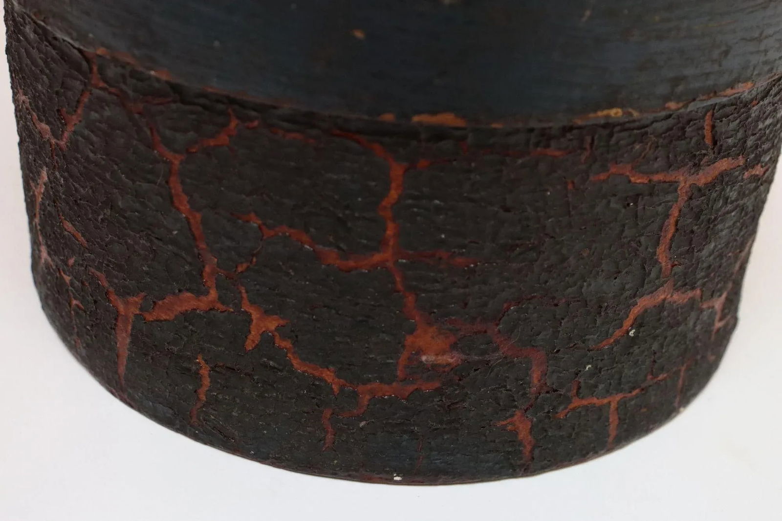 19th Century New England Bentwood Green Pantry Box With Crackled Texture - 17