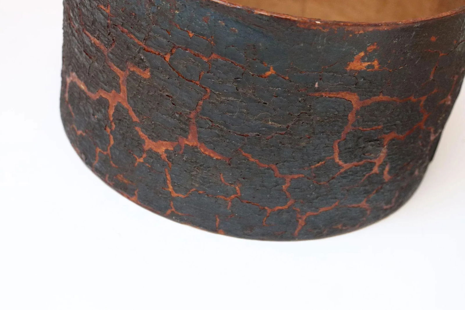 19th Century New England Bentwood Green Pantry Box With Crackled Texture - 18