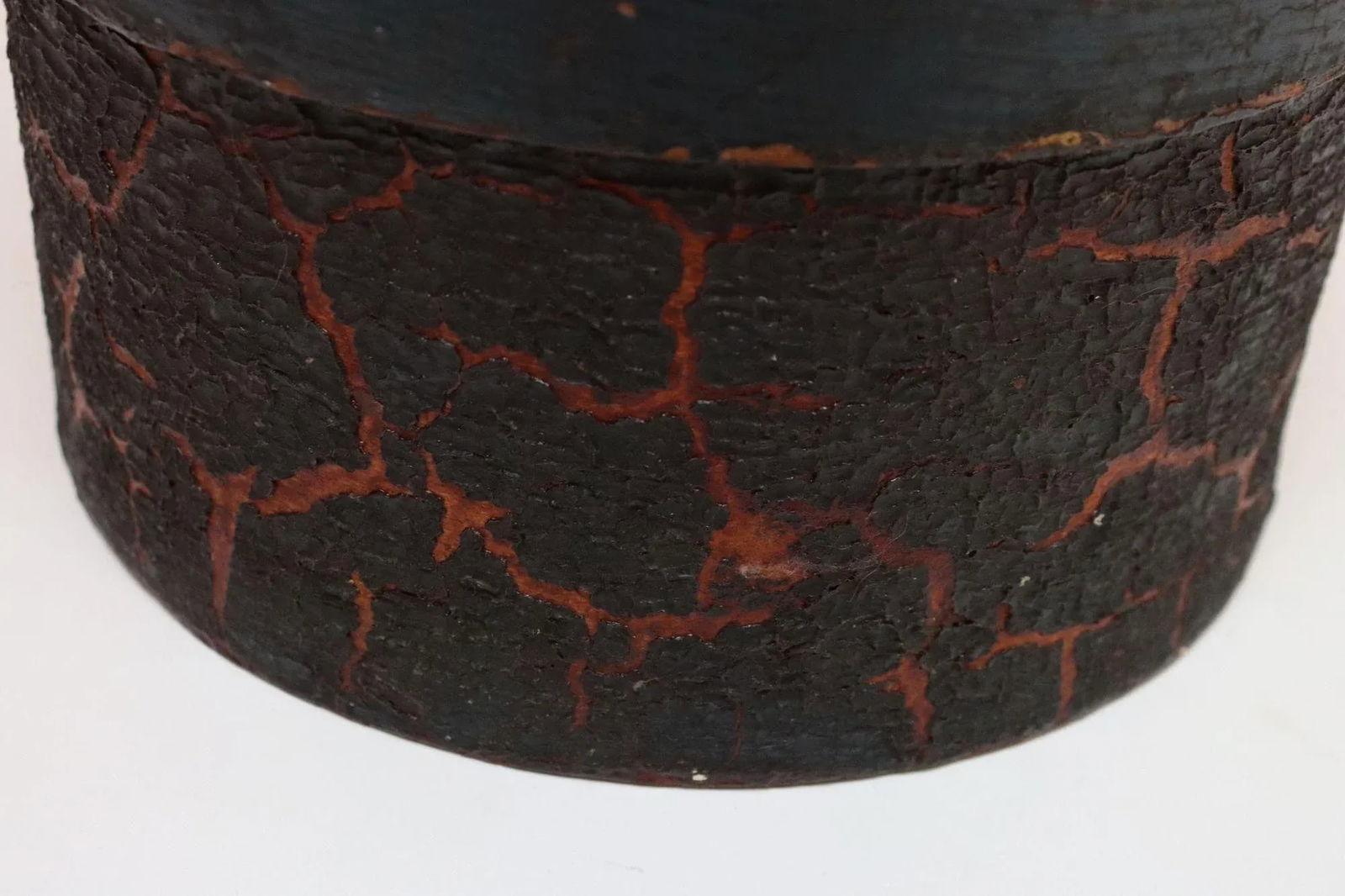 19th Century New England Bentwood Green Pantry Box With Crackled Texture - 8