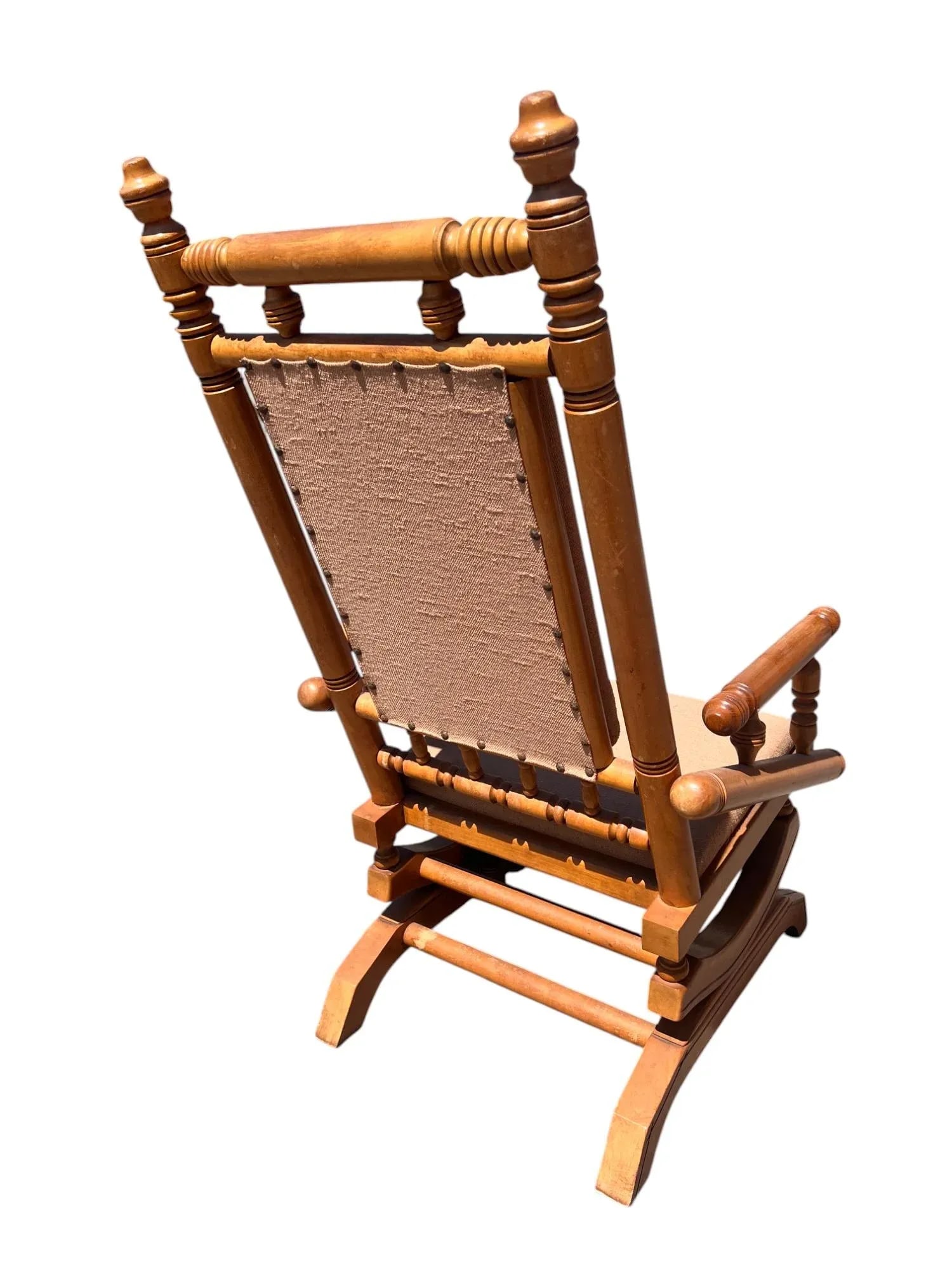 Mid-Century Early American New England Style Solid Maple Platform Rocker - 3