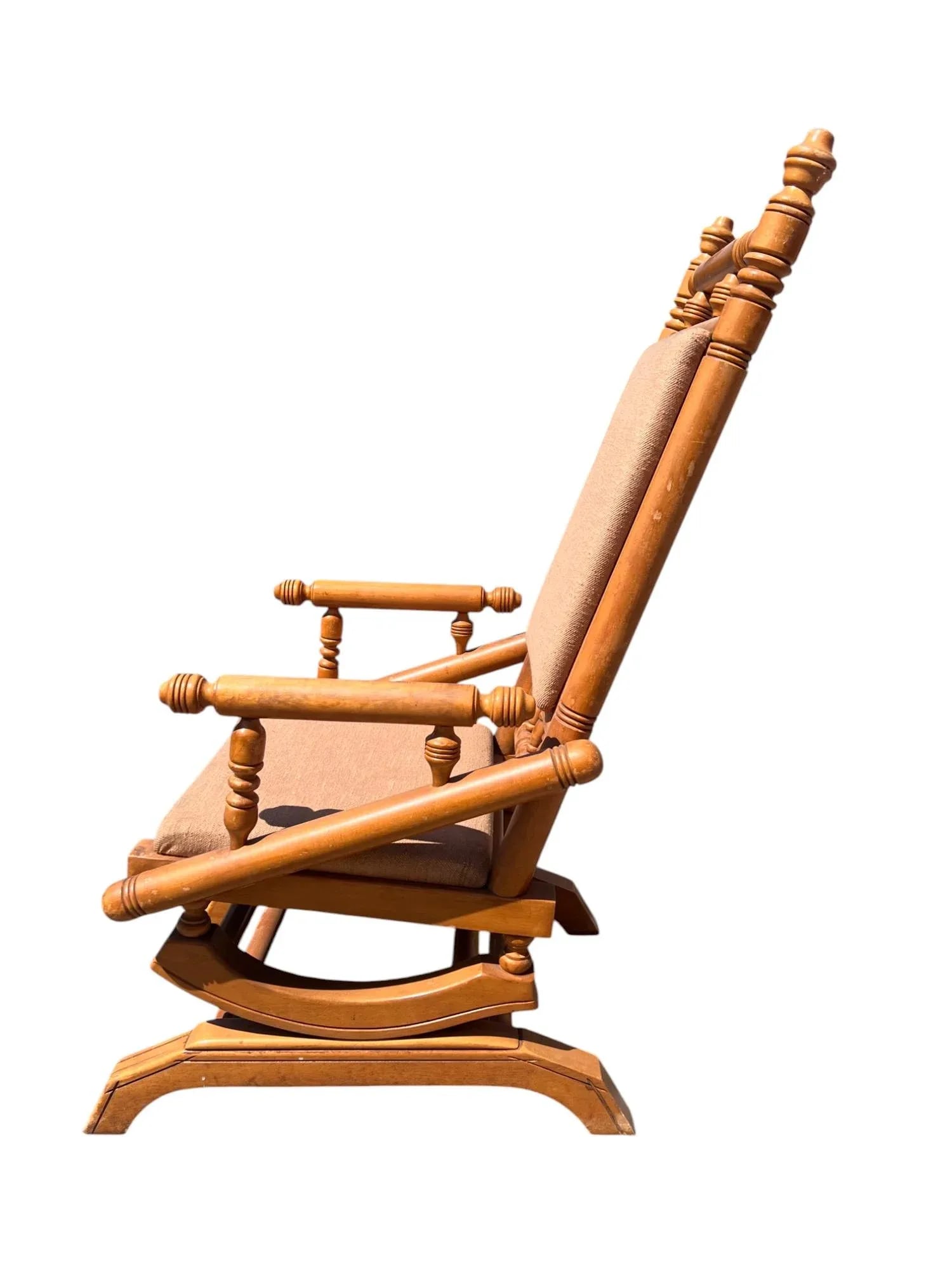 Mid-Century Early American New England Style Solid Maple Platform Rocker - 4