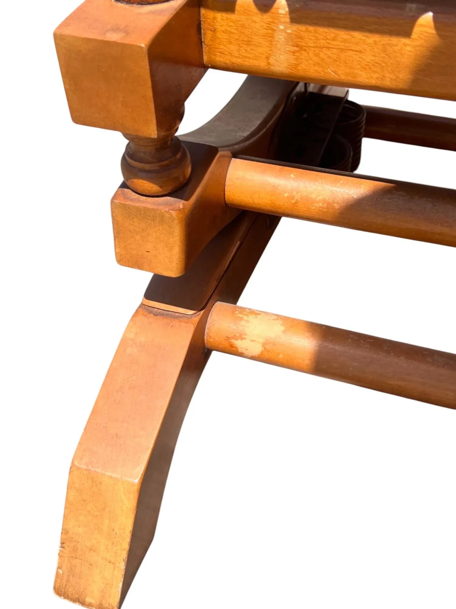 Mid-Century Early American New England Style Solid Maple Platform Rocker - 9