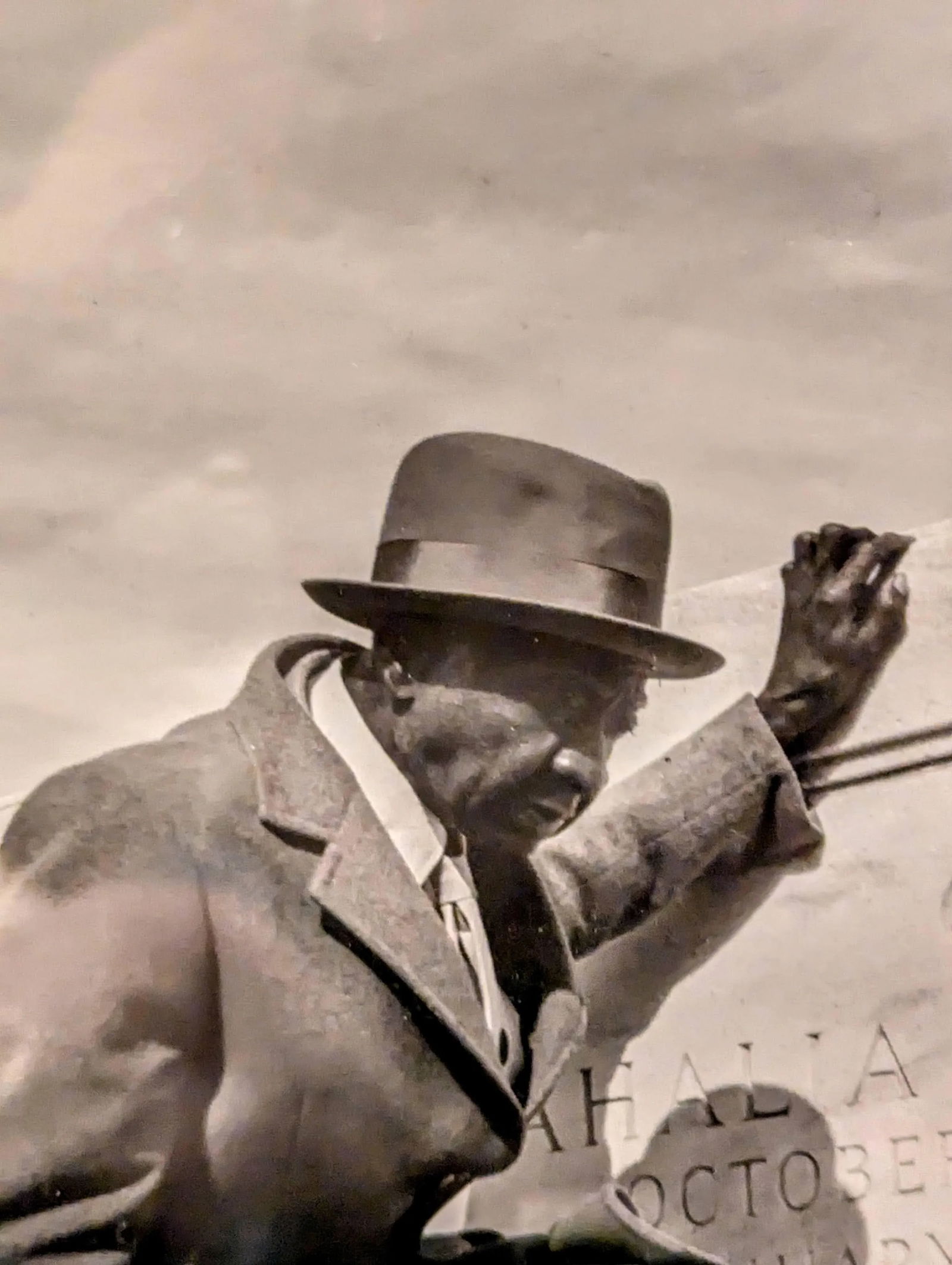 1980s "Thomas A. Dorsey at Mahalia Jackson's Tomb" by Renowned Photographer Michael P. Smith - 7