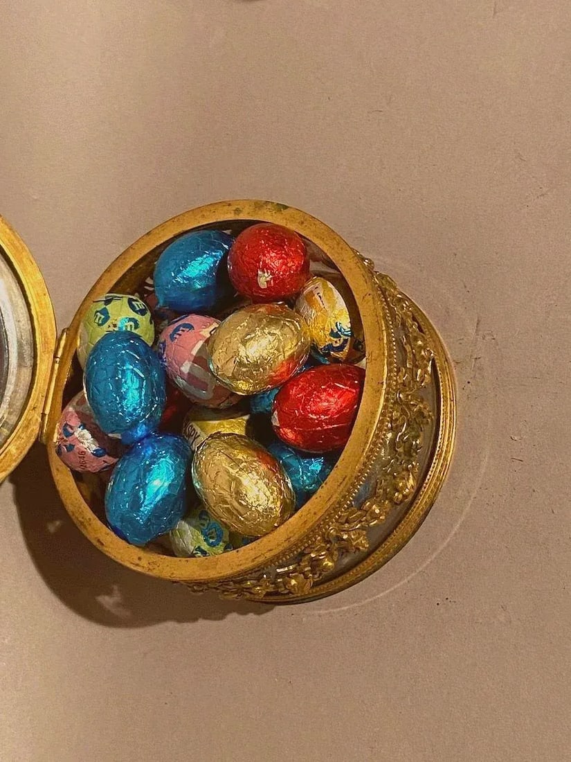 19th C French Jean Derval Bronze Crystal Portrait Jewelry Box - 11