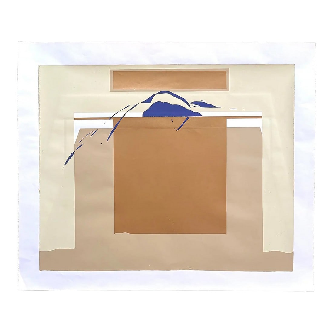 Barbara Beck 1969 Mid-Century Screen Print on Paper - Unframed: Silkscreen print comes unframed with stamp from the studio of Barbara Beck. Barbara Beck artist. Beck's work is inspired by artist such as Helen Frankenthaler, Yayoi Kusama, Clifford Still, Yosef