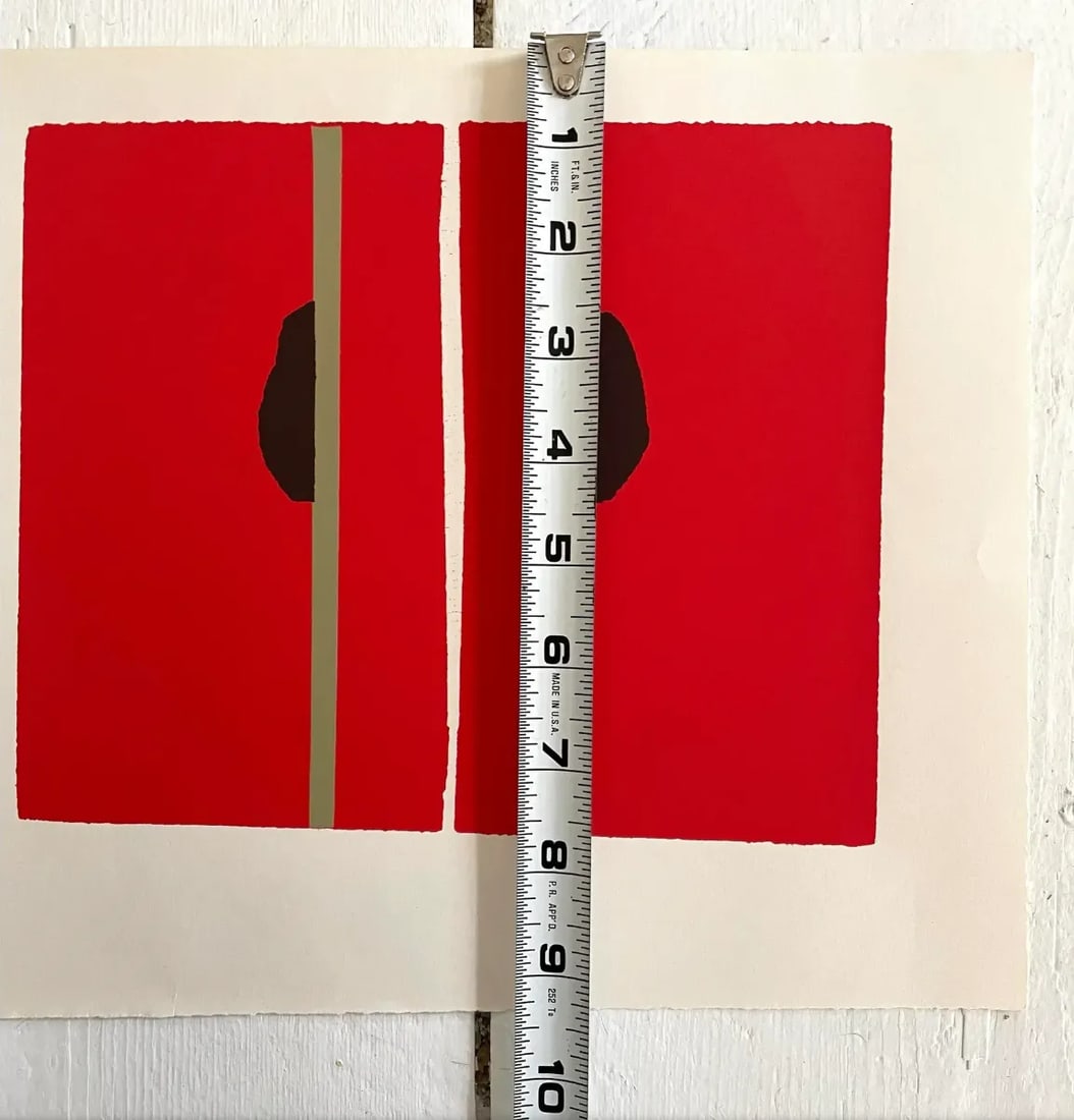Barbara Beck 1969 Framed & Matted Mid-Century Modern Screen Print, Limited Edition of 20 - Black Woo - 10
