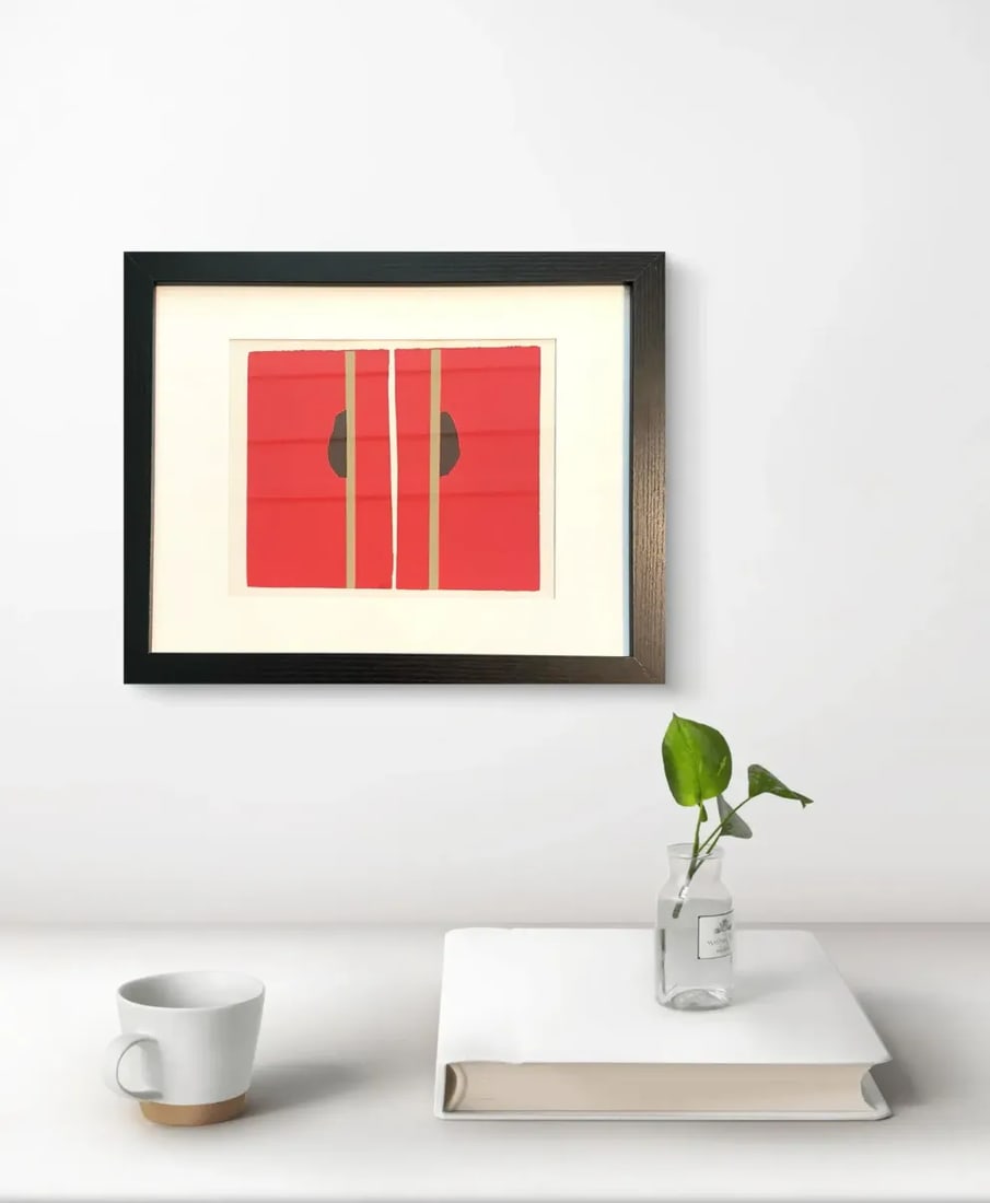 Barbara Beck 1969 Framed & Matted Mid-Century Modern Screen Print, Limited Edition of 20 - Black Woo - 2