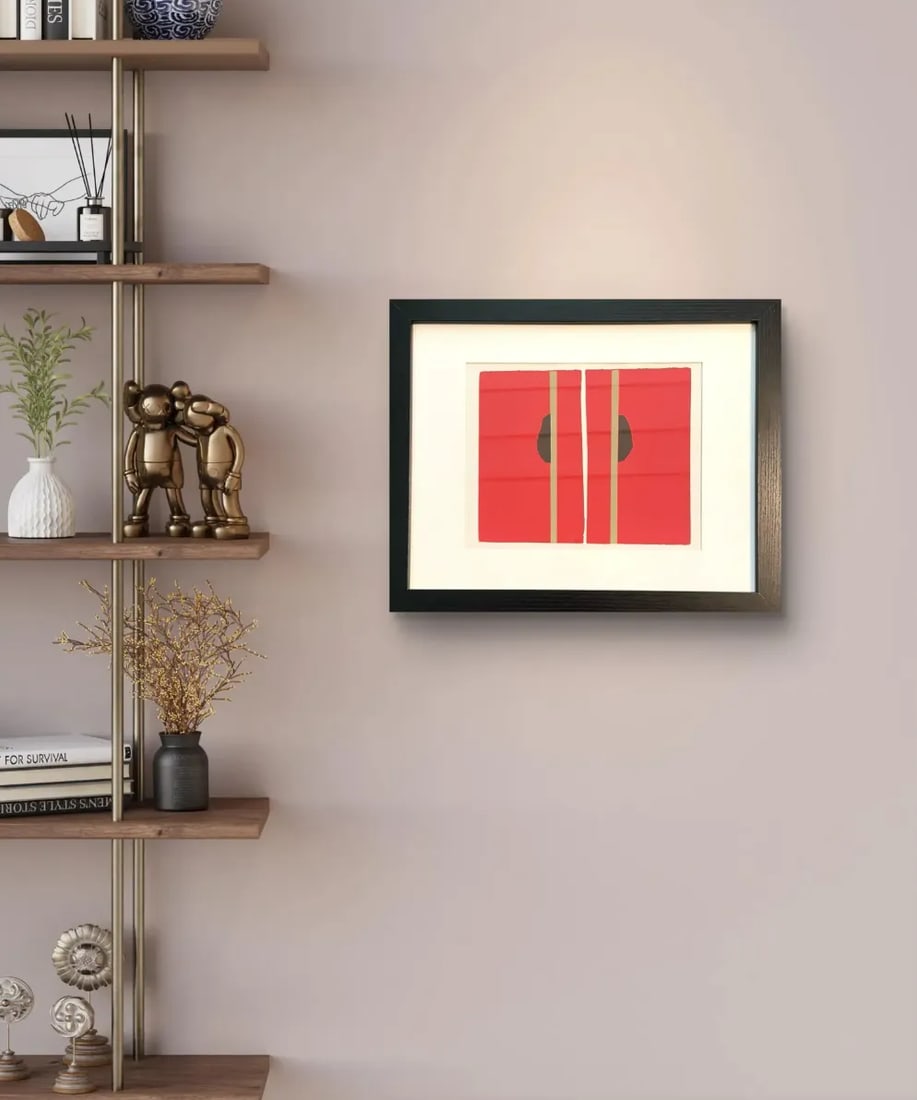 Barbara Beck 1969 Framed & Matted Mid-Century Modern Screen Print, Limited Edition of 20 - Black Woo - 5