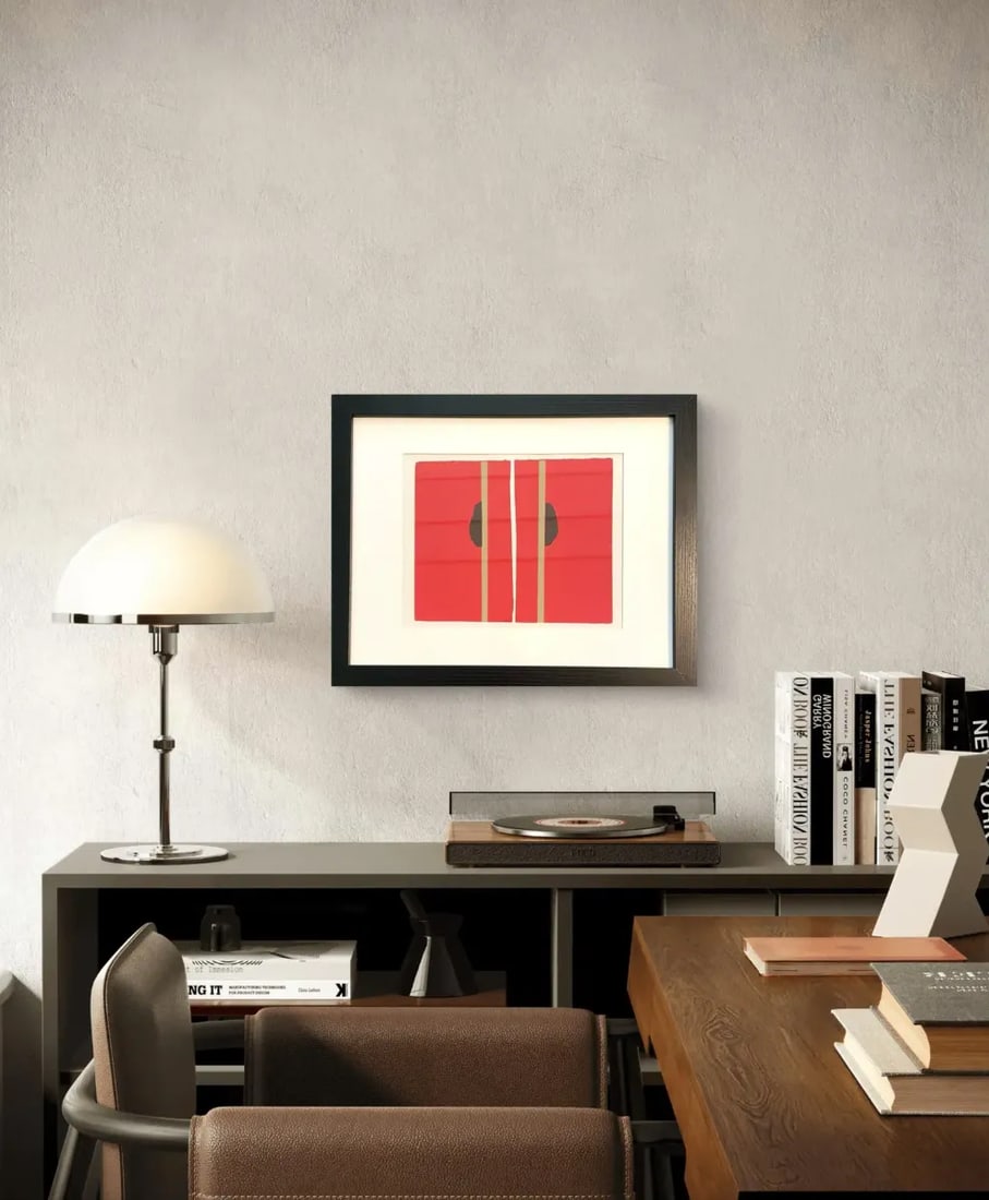 Barbara Beck 1969 Framed & Matted Mid-Century Modern Screen Print, Limited Edition of 20 - Black Woo - 6
