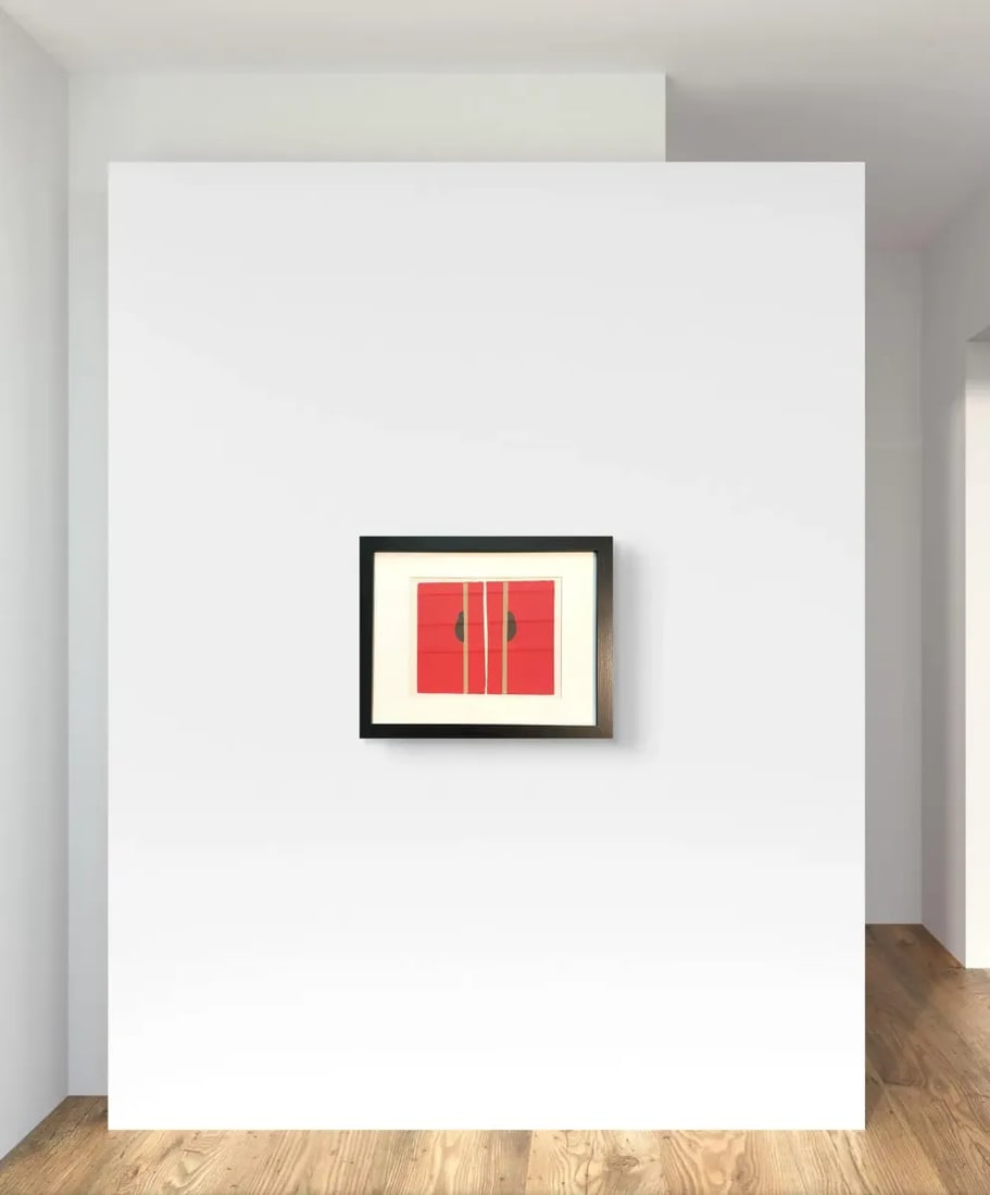 Barbara Beck 1969 Framed & Matted Mid-Century Modern Screen Print, Limited Edition of 20 - Black Woo - 7