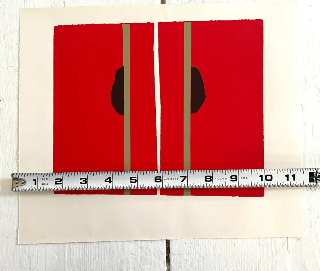 Barbara Beck 1969 Framed & Matted Mid-Century Modern Screen Print, Limited Edition of 20 - Black Woo - 8