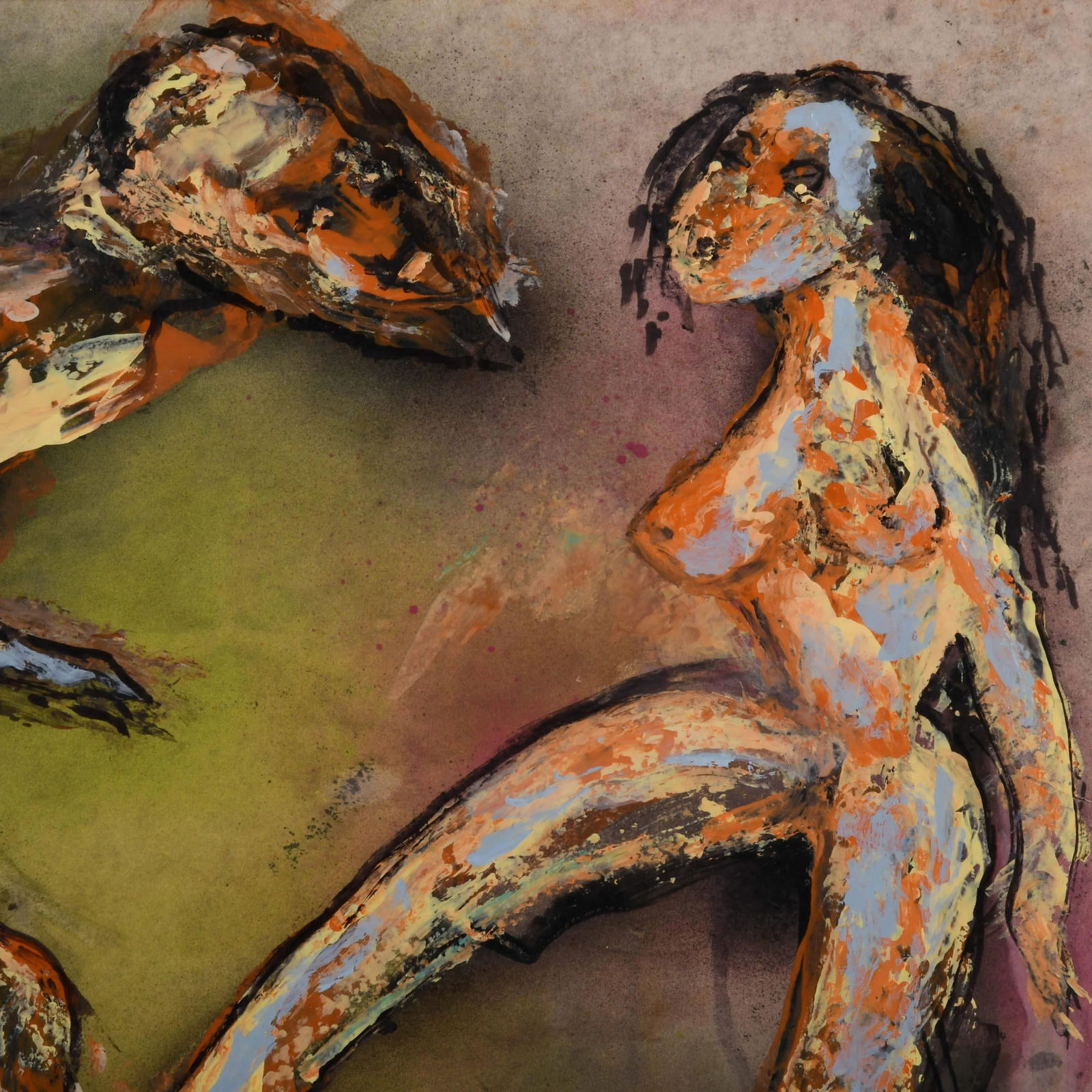 Framed Signed J. Akston "Bloody Mary, 1973" Mixed Media on Board - 3