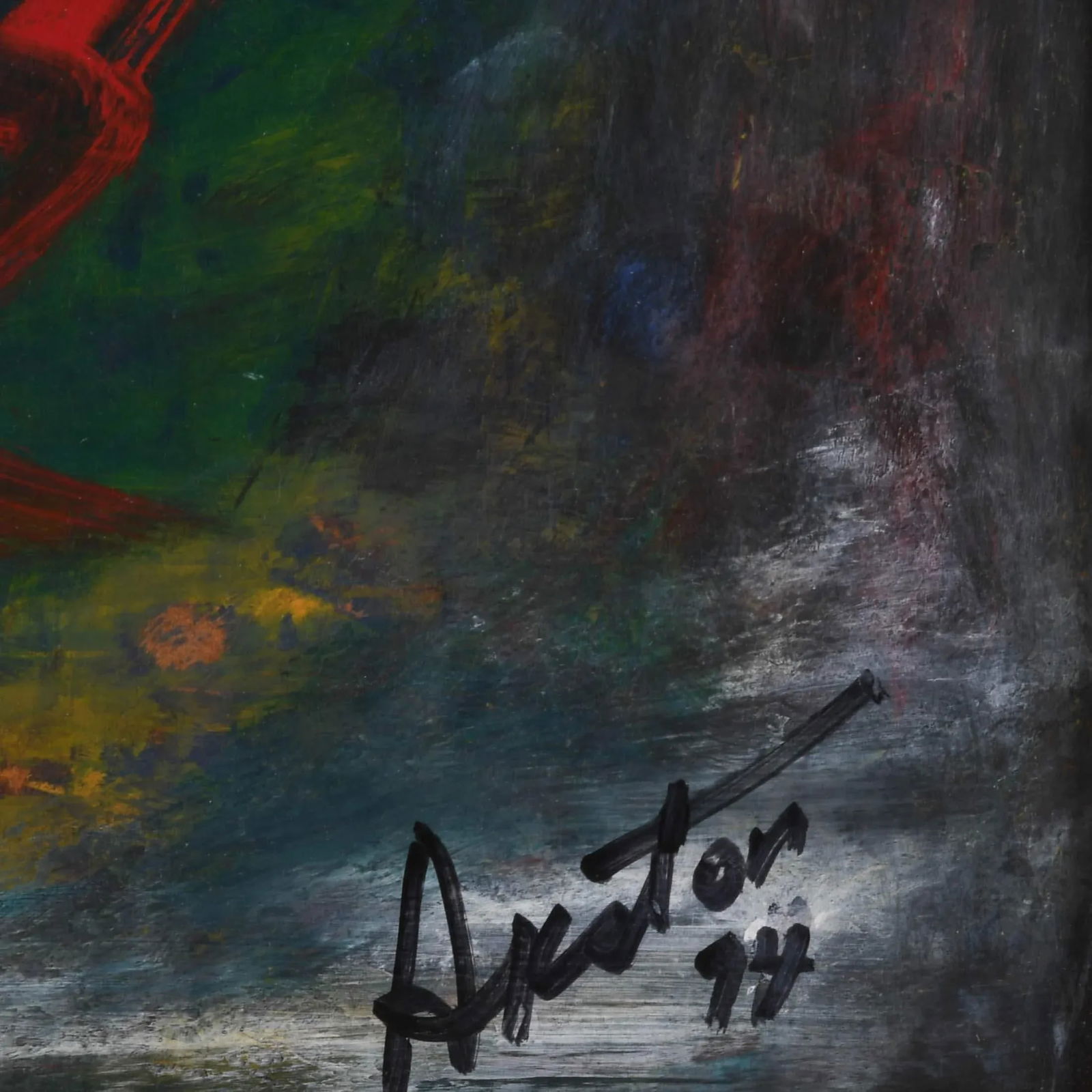 Framed J. Akston Untitled 1974 Acrylic on Board - 3