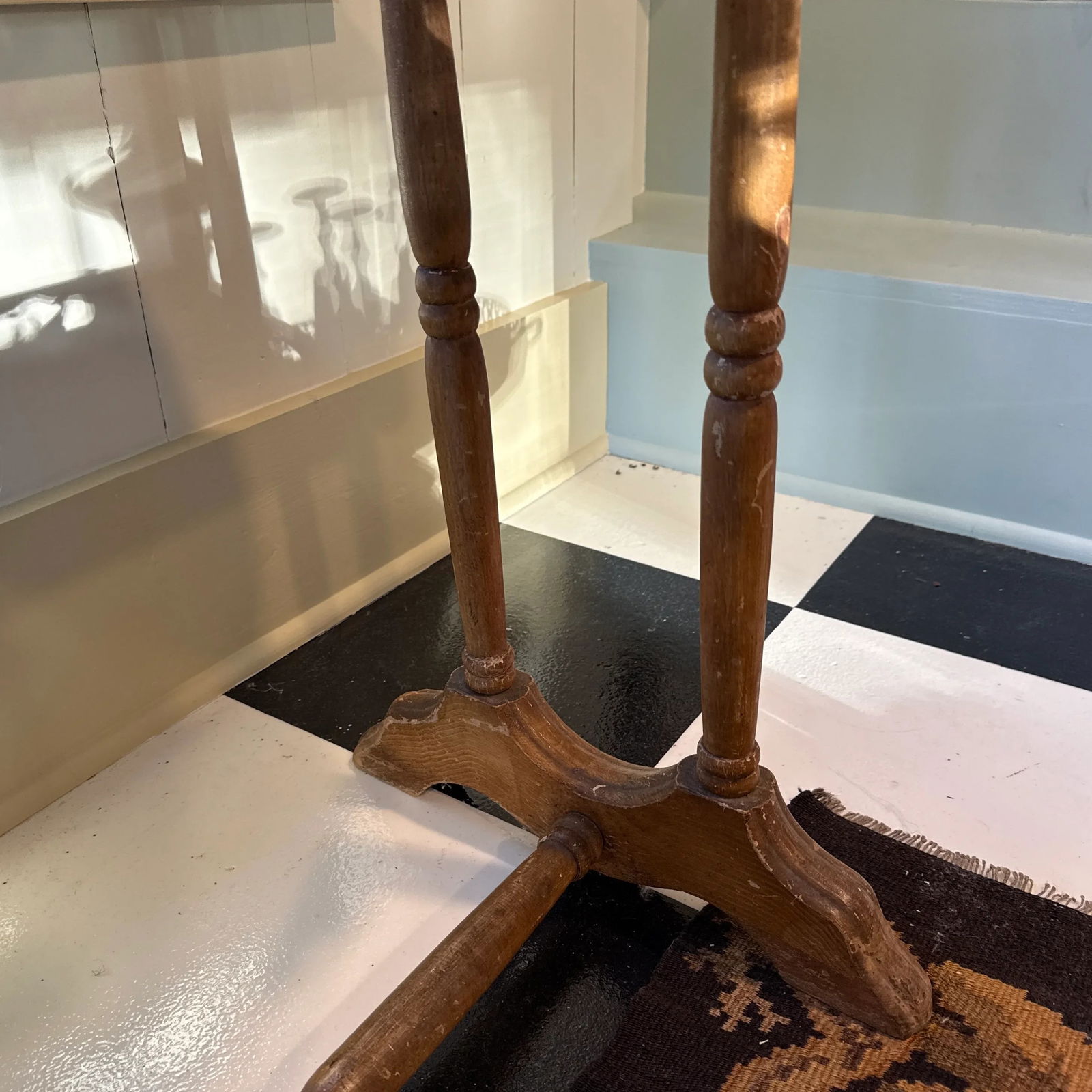 Antique Victorian Cottage Handpainted Side Table - 11