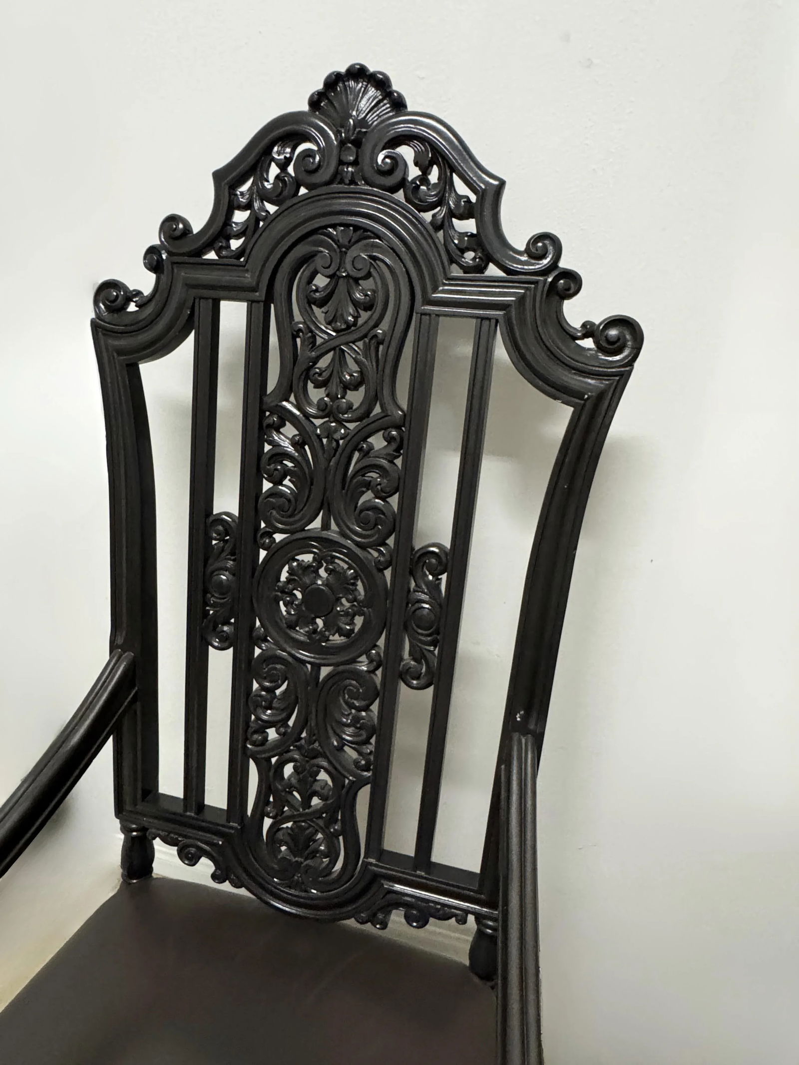 Late 19th Century Ornately Carved Renaissance Revival Accent Chair, Throne Style - 3