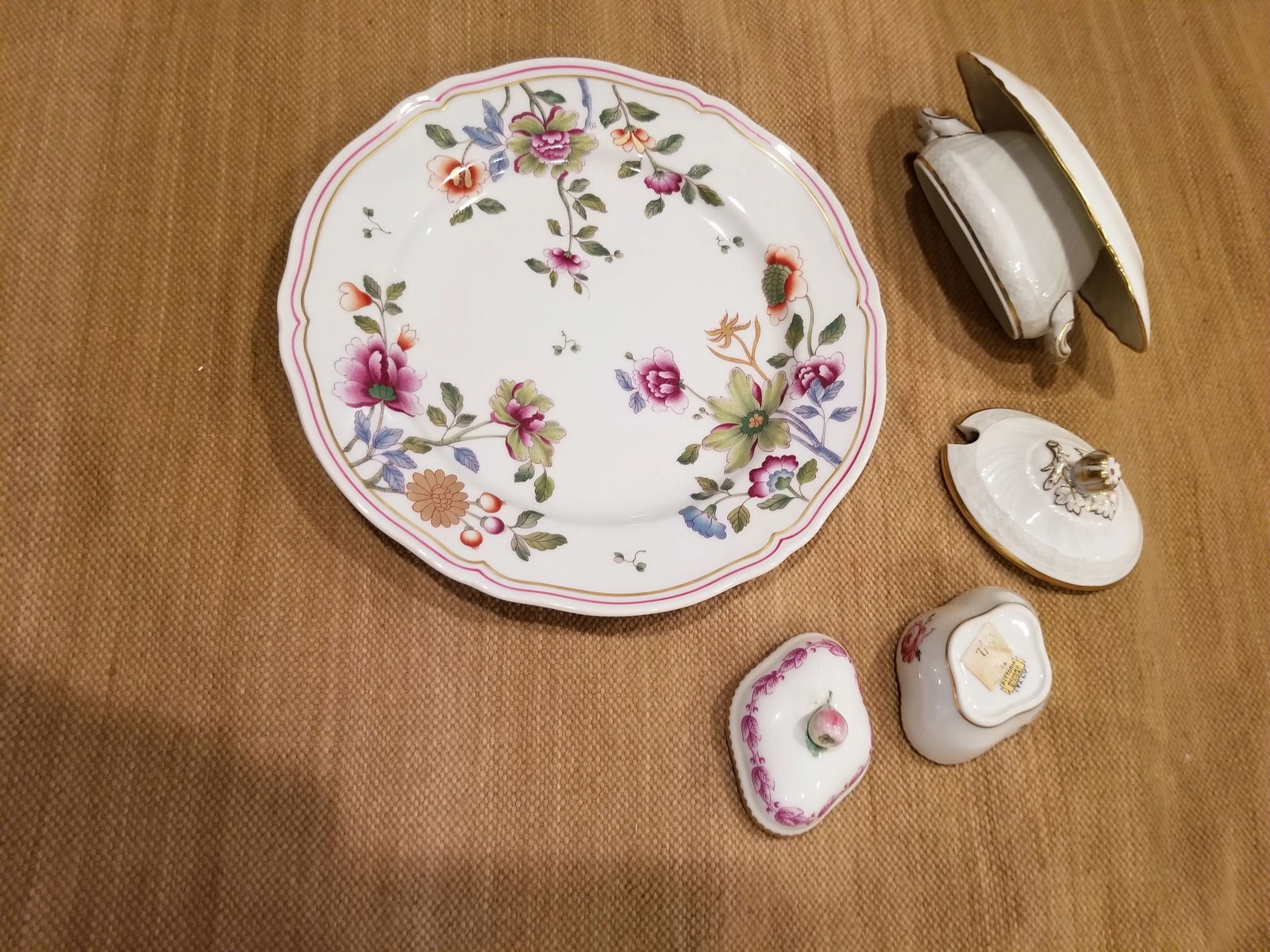 Vintage Richard Ginori Floral Porcelain Dishes - Set of 3 - 5