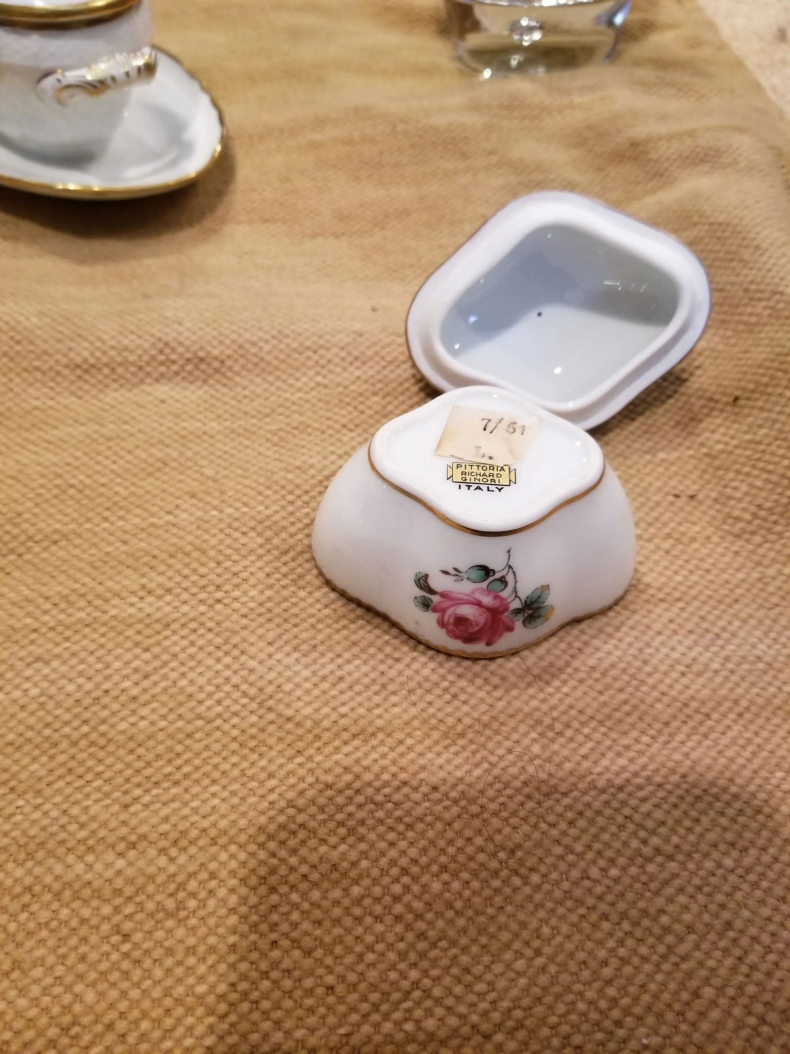 Vintage Richard Ginori Floral Porcelain Dishes - Set of 3 - 7