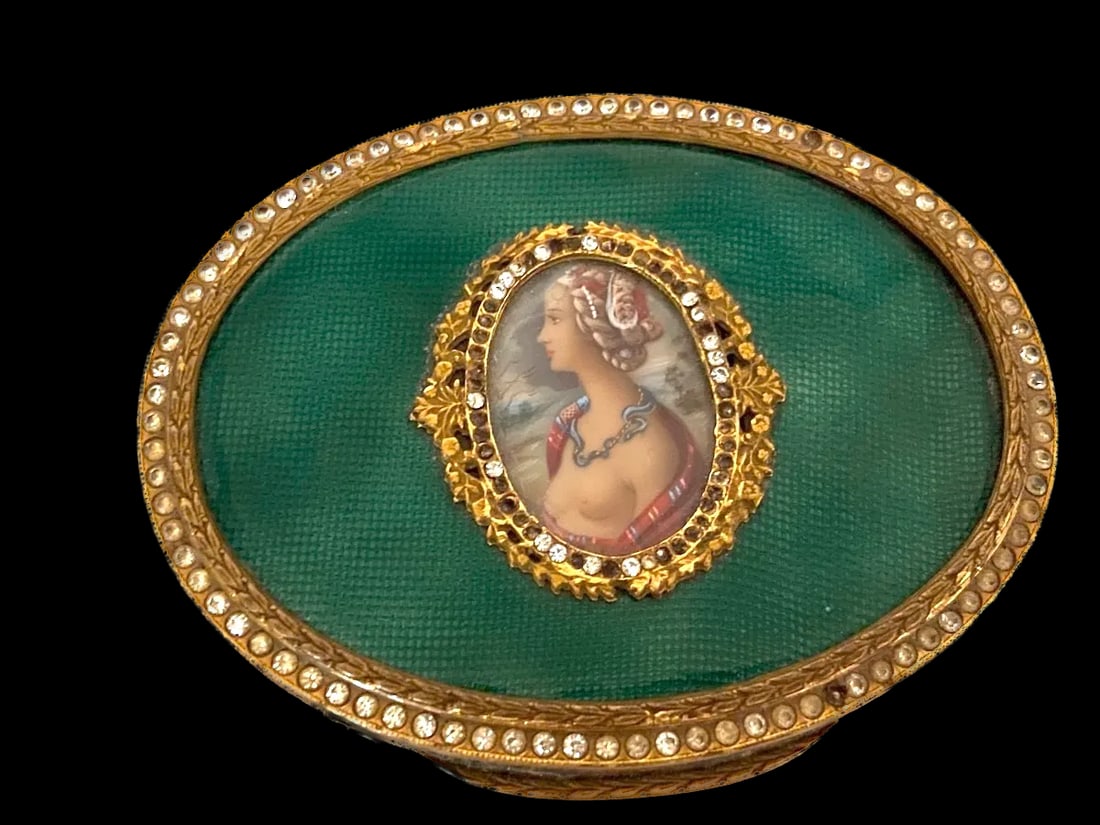 19thC French Bronze Guilloche Enamel Jewelry Box C1860 - 12