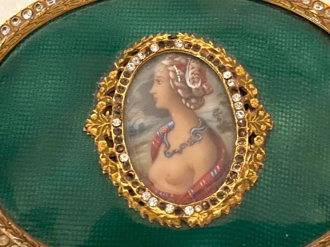 19thC French Bronze Guilloche Enamel Jewelry Box C1860 - 4