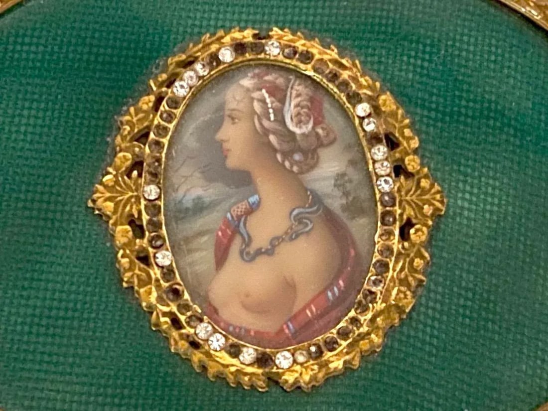 19thC French Bronze Guilloche Enamel Jewelry Box C1860 - 6