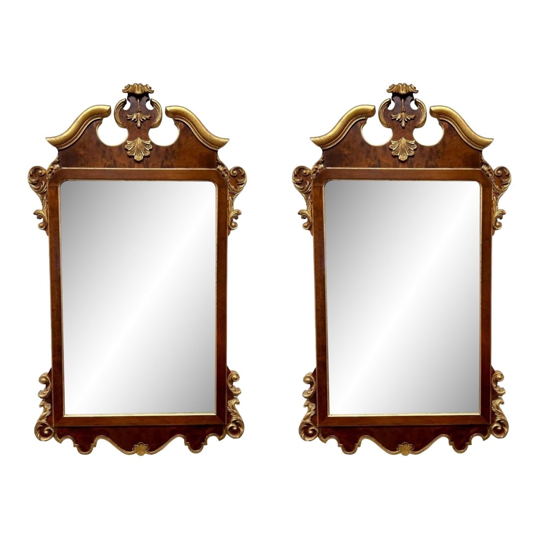 Pair La Barge Mid Georgian Chippendale Mirrors (1 of 5)