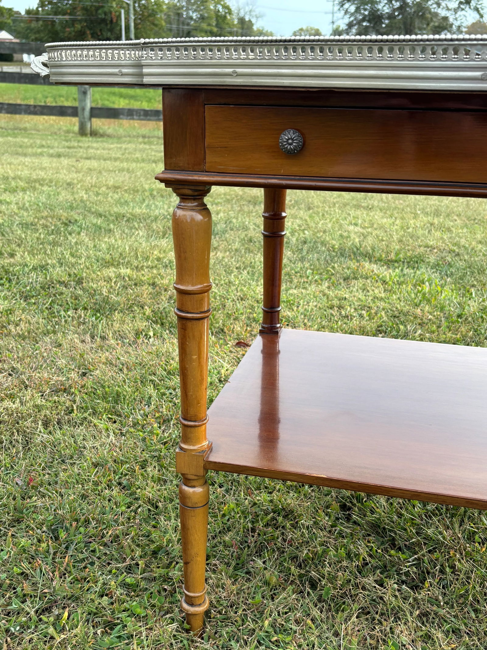 20th C. British Regency Style Butler's Cocktail Serving Tray Table - 10