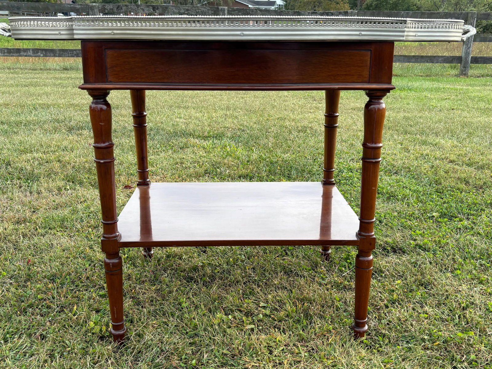 20th C. British Regency Style Butler's Cocktail Serving Tray Table - 12